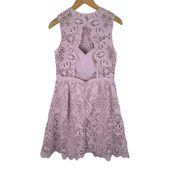 BHLDN Rosaline Mauve Lace Dress Medium NWOT Anthropologie Wedding Guest Cocktail - Picture 9 of 14